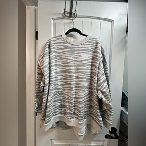 American eagle zebra print sweatshirt